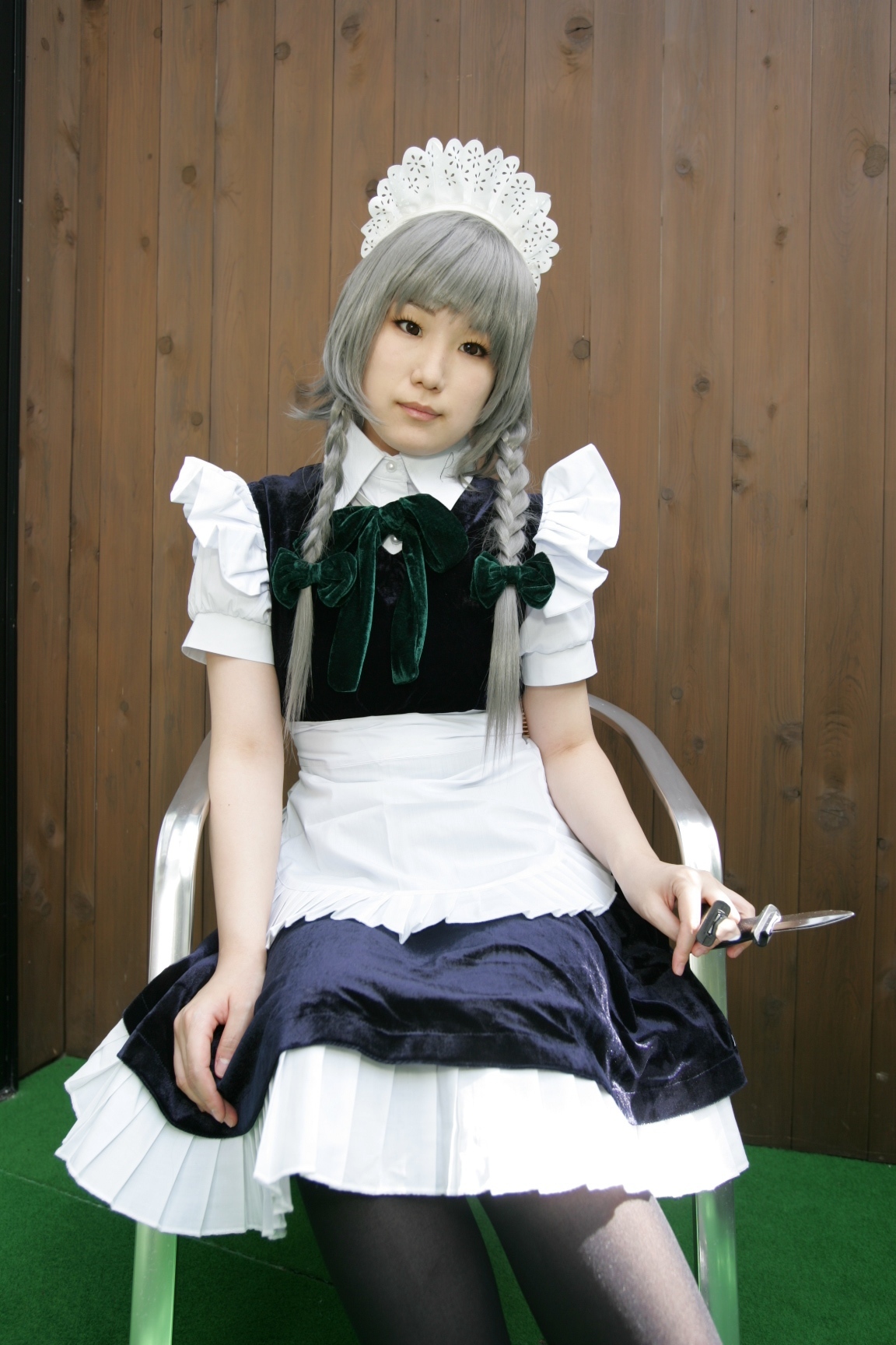 黑丝游戏美女　[Cosplay]Izayoi-Sakuya 日本超级诱惑美女图片写真
